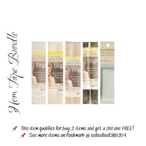 📌 *Hem Tape - New Wrights and Dritz Hem Tape - Lot of 5 Factory Sealed Packs